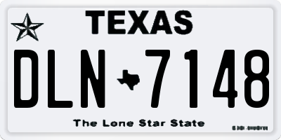 TX license plate DLN7148