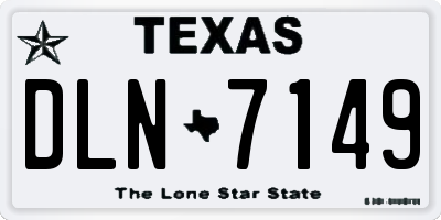 TX license plate DLN7149