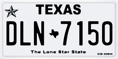 TX license plate DLN7150