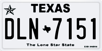 TX license plate DLN7151