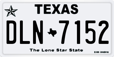 TX license plate DLN7152