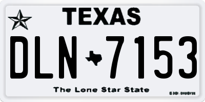 TX license plate DLN7153