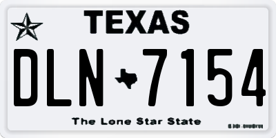 TX license plate DLN7154
