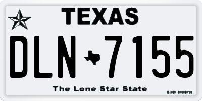 TX license plate DLN7155