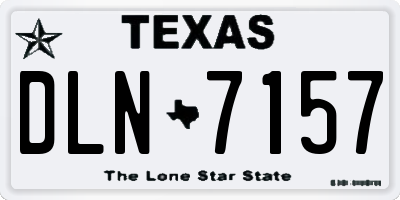 TX license plate DLN7157