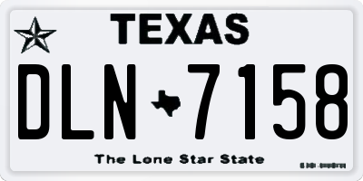 TX license plate DLN7158