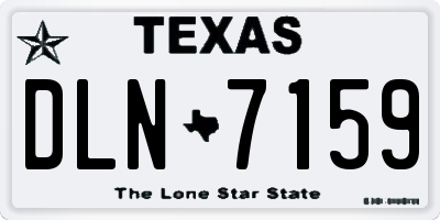 TX license plate DLN7159