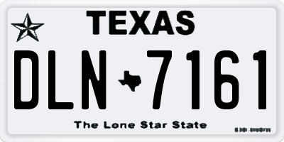 TX license plate DLN7161