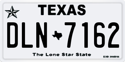 TX license plate DLN7162
