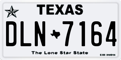 TX license plate DLN7164