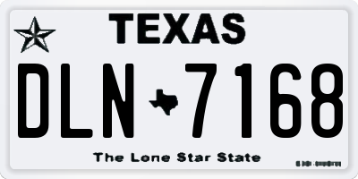 TX license plate DLN7168