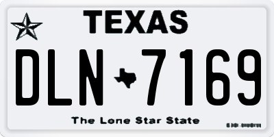 TX license plate DLN7169