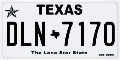TX license plate DLN7170