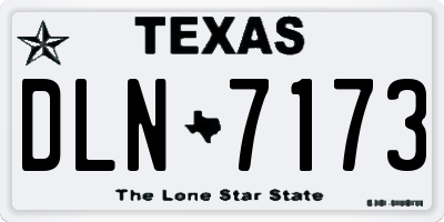 TX license plate DLN7173