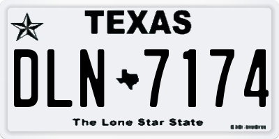 TX license plate DLN7174