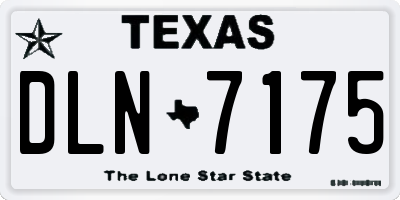 TX license plate DLN7175