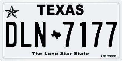 TX license plate DLN7177