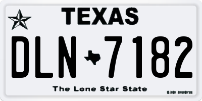TX license plate DLN7182