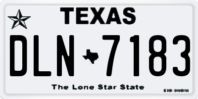 TX license plate DLN7183