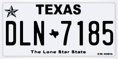 TX license plate DLN7185