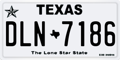 TX license plate DLN7186