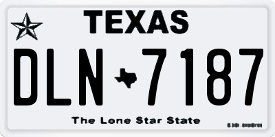 TX license plate DLN7187