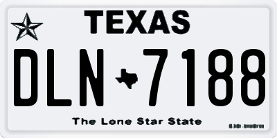 TX license plate DLN7188