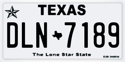 TX license plate DLN7189