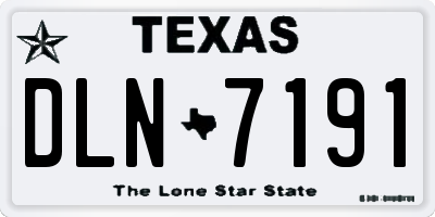 TX license plate DLN7191