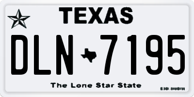 TX license plate DLN7195