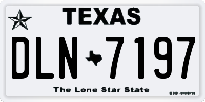 TX license plate DLN7197