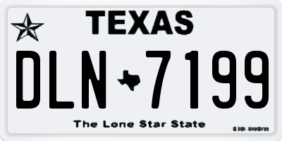 TX license plate DLN7199