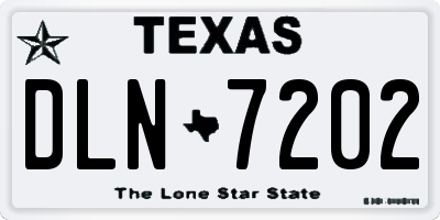 TX license plate DLN7202