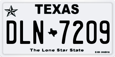 TX license plate DLN7209
