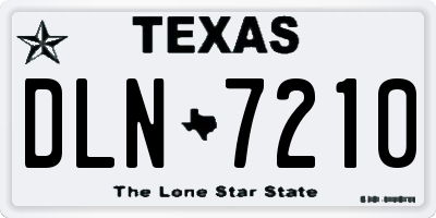 TX license plate DLN7210