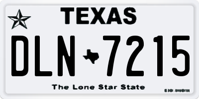 TX license plate DLN7215