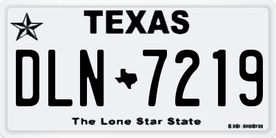 TX license plate DLN7219