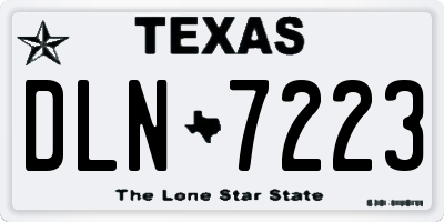 TX license plate DLN7223