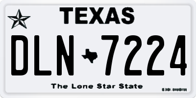 TX license plate DLN7224