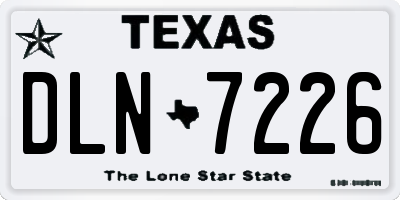 TX license plate DLN7226