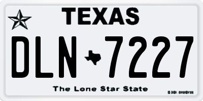 TX license plate DLN7227