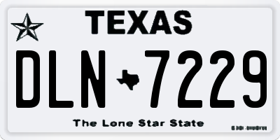 TX license plate DLN7229