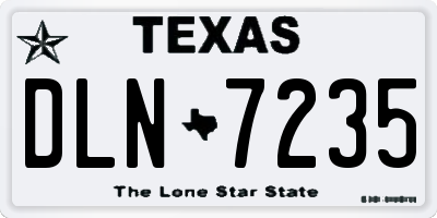 TX license plate DLN7235