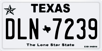 TX license plate DLN7239