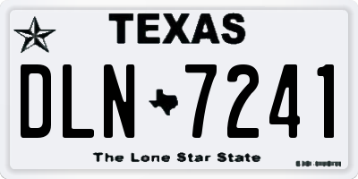 TX license plate DLN7241