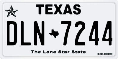 TX license plate DLN7244