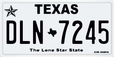 TX license plate DLN7245