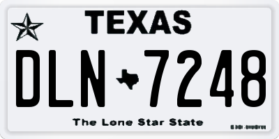 TX license plate DLN7248