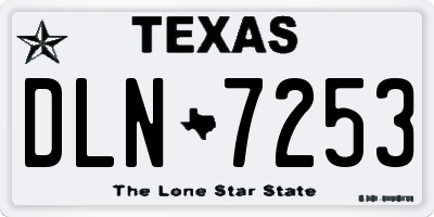 TX license plate DLN7253