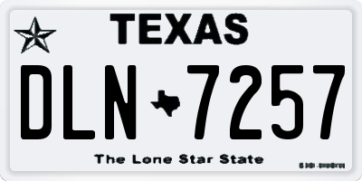 TX license plate DLN7257